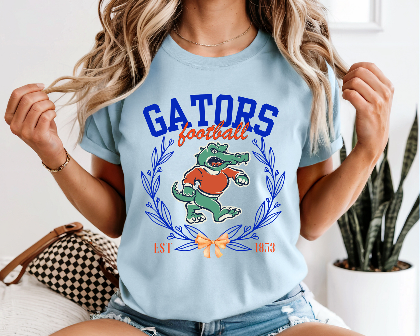 Gator Football Collegiate Tee : White / M / Bella Canvas