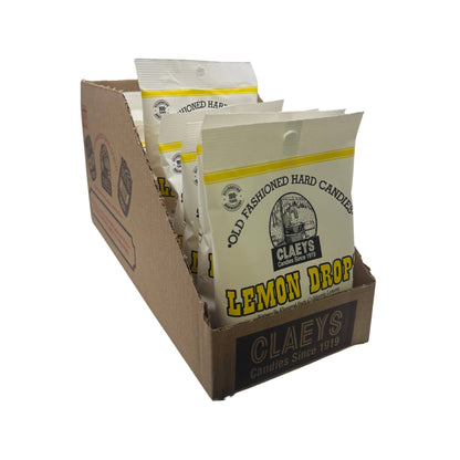 Claeys Old Fashioned Hard Candy Natural Lemon 6oz Bag, 12ct