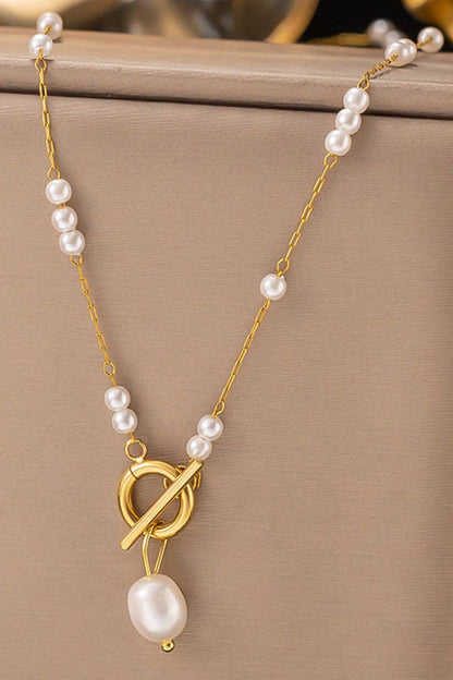18K Gold Plated Waterproof Stainless Steel Chain Necklace - 7058: S0OX3T7058