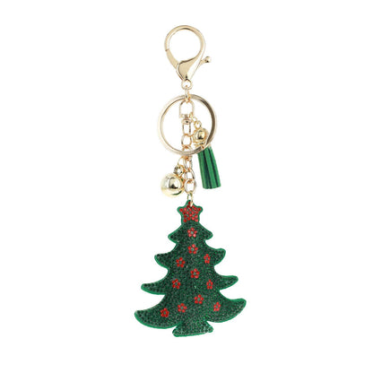 Christmas Tree Rhinestone Pave Keychain