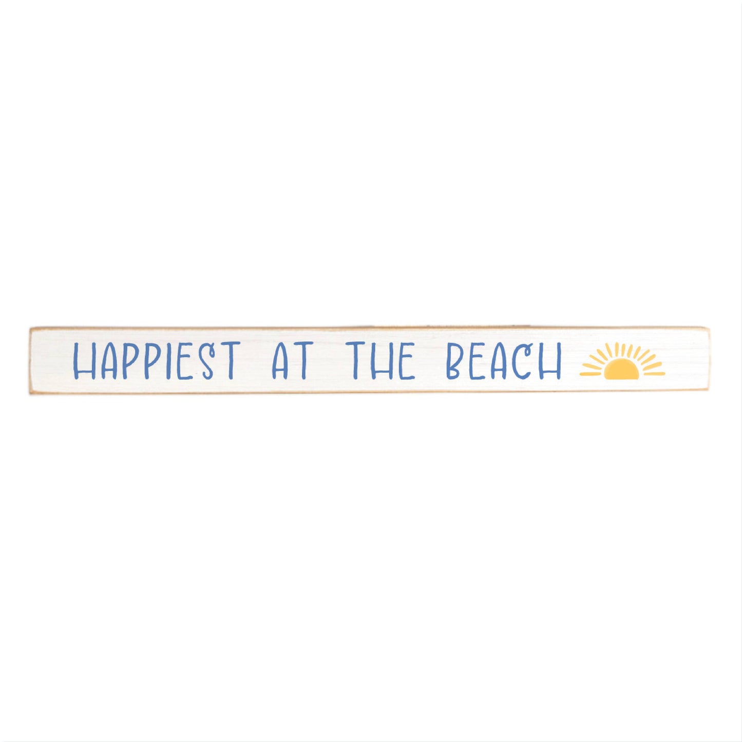 Happiest At The Beach Skinny Sign | Beach Decor | Shelf Sign