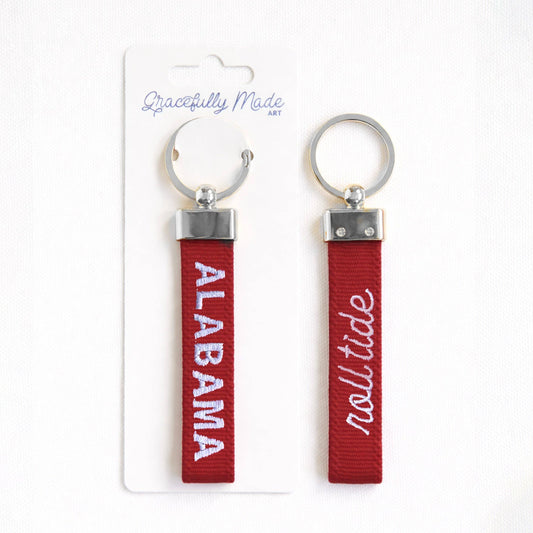 Alabama - Roll Tide Embroidered Keychain