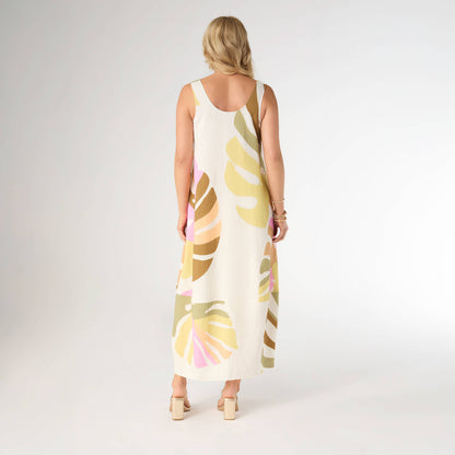 Nola Relaxed Tank Dress with Side Pockets: Mixed Sorbet / L/XL