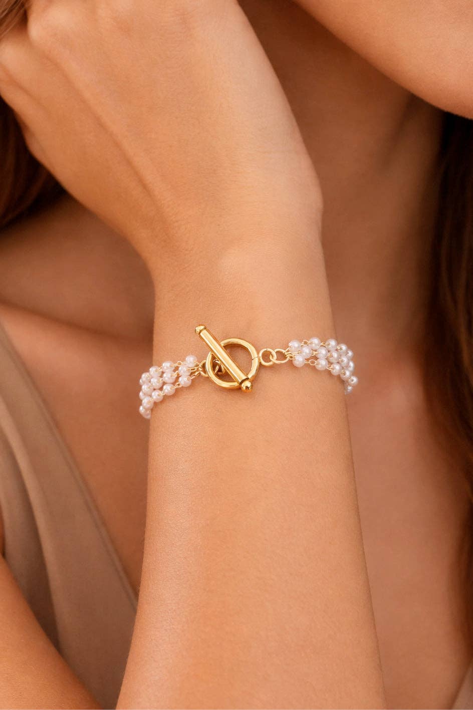 18K Gold Plated Waterproof Stainless Steel Chain Bracelet - 7561: S0OX3T7561