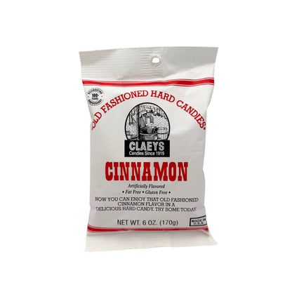 Claeys Old Fashioned Hard Candy Cinnamon Drops 6oz Bag, 12ct